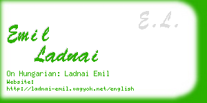 emil ladnai business card